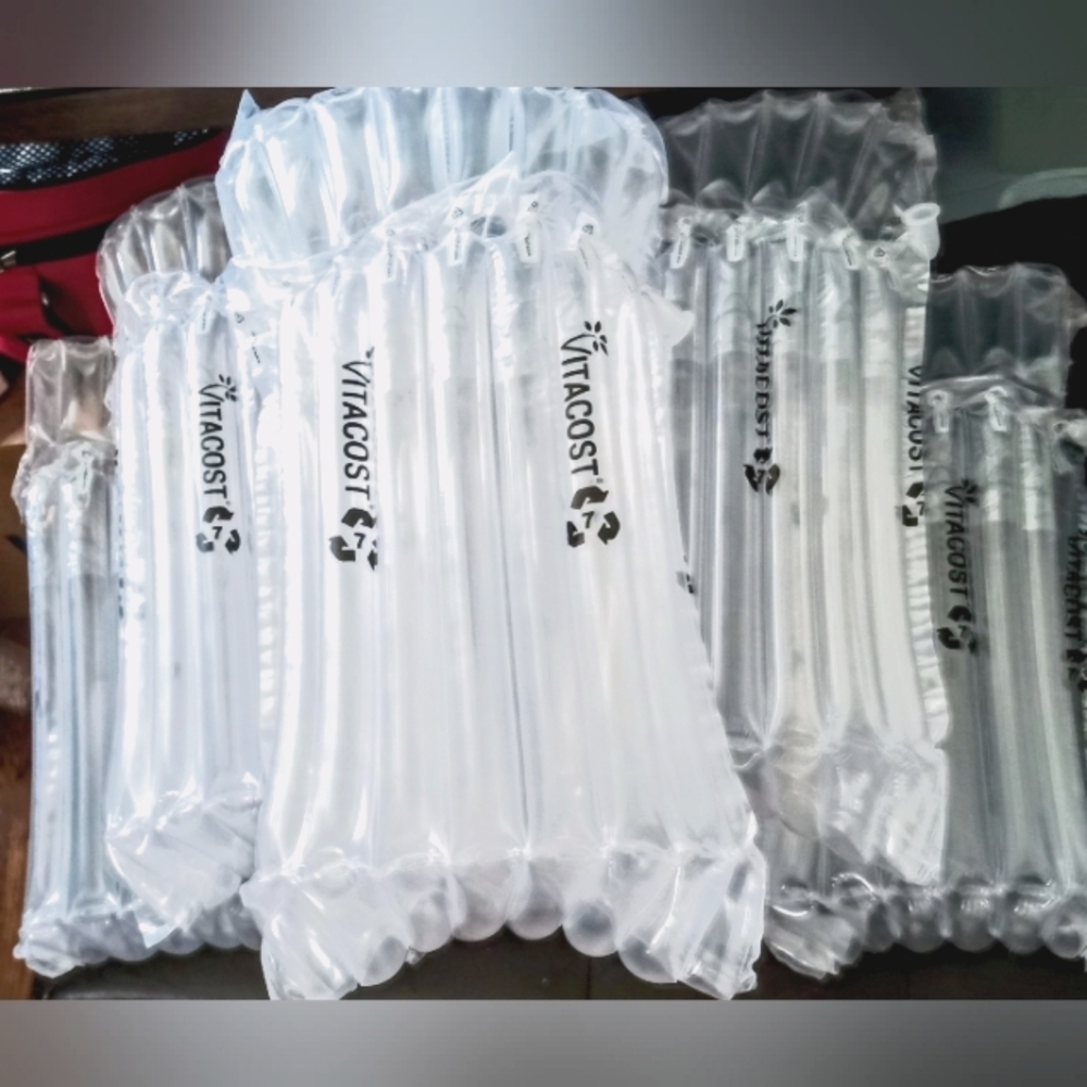 🍾 6 count Air Cushion Packaging Repurpose-Reuse for Decoupage Glass Art etc 🍷